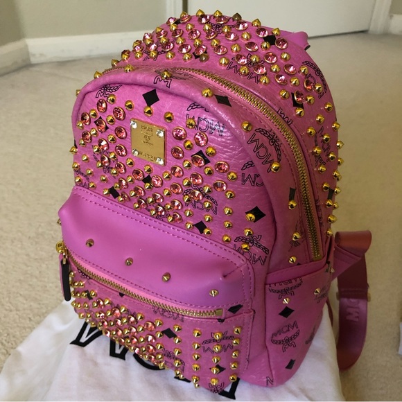 Visetos Swarovski Mini Stark Diamond Backpack Cognac - Picture 9 of 11